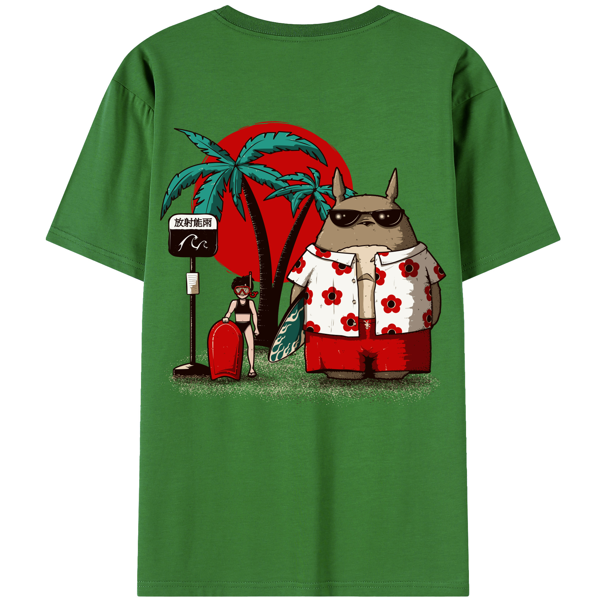（画像用） となりのトトロ 草壁メイ 草壁サツキ My Neighbor Totoro Satsuki Kusakabe Mei Kusakabe レディース半袖Tシャツ(バックプリント)